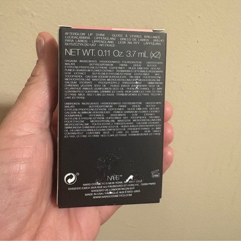 NARS Mini Afterglow Lip Shine Duo — ORGASM/UNBROKEN Brand New Never Opened - Picture 9 of 9